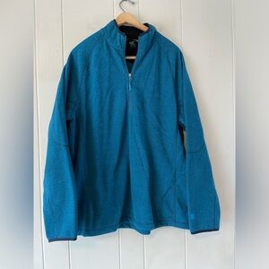 West Marine Mens Seaside 2 Sweater Yachting Sweater Jacket Blue Knit Zip Size XL